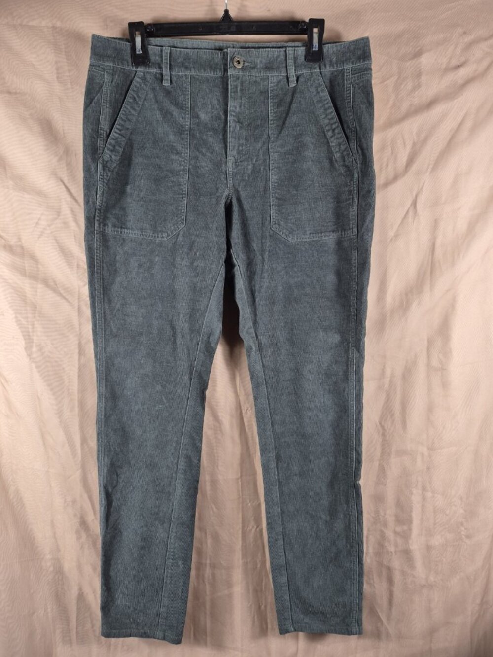 L.L. BEAN SIGNATURE women's grey straight corduroy slit pocket Jeans size 14